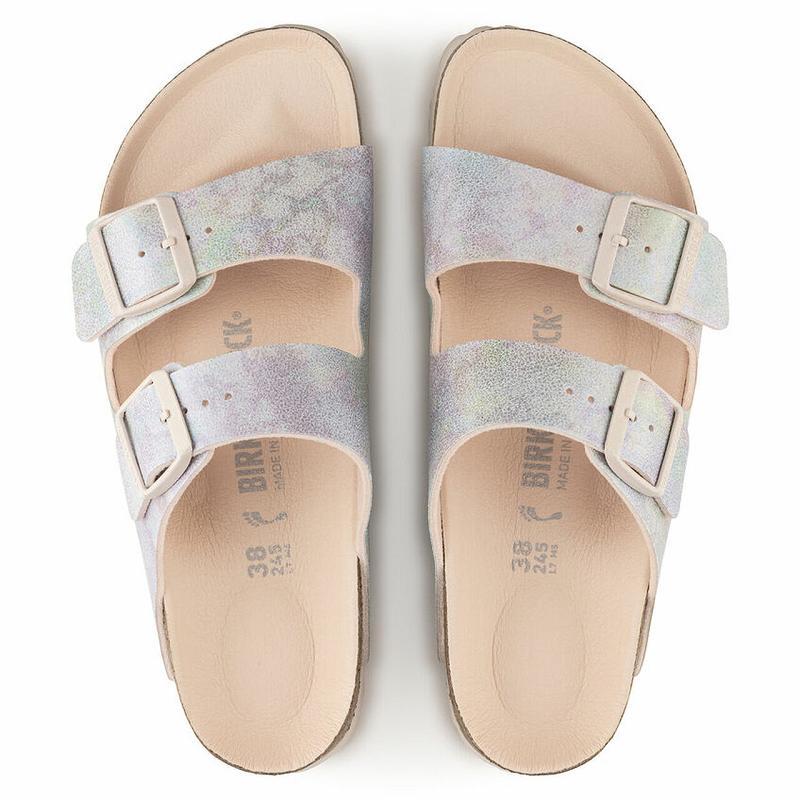 Arizona Birkenstock Vegan Micro Fiber Damske Strieborne | SK 4OKI